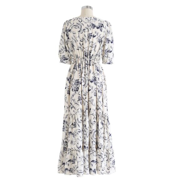 Chicwish Navy Floral Maxi Dress - Picture 4 of 6